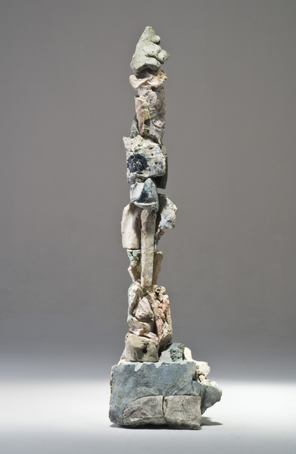 Stephen De Staebler, ‘Figure with Blue Black Dot’, 2010, Sculpture, Clay, Dolby Chadwick Gallery