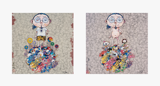 Takashi Murakami, ‘Naked Me Contemplates Death (Memento Mori) and Flower and Death and Me and... (two works)’, 2013, Heritage Auctions