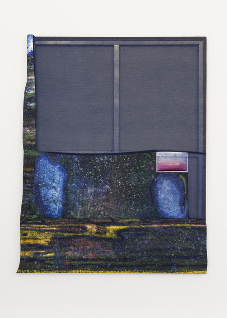 Kristian Touborg, ‘Summer Night Plasticity (Excessive Impressionism) VI’, 2018, Mixed Media, Digital polyester print sewn on canvas with pigments, ink and oil pastel, Eduardo Secci Contemporary