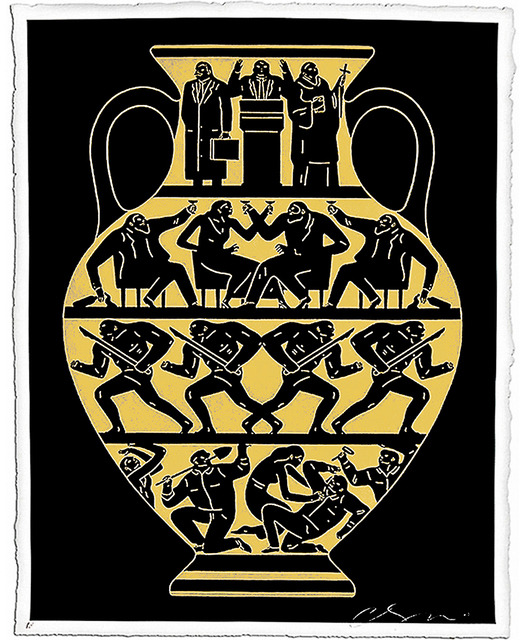Cleon Peterson, ‘TRUMP 2017 (Black & Gold)’, 2017, Silverback Gallery