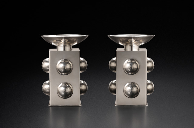 Jean Després, ‘Pair of square candlesticks’, ca. 1937, Fine Art Silver