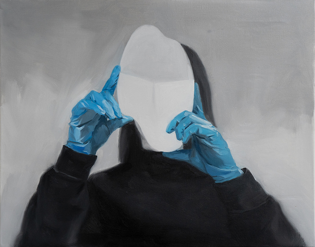 Ruxue Zhang, ‘Blue Gloves 2’, 2019, Painting, Oil on Canvas, CULT | Aimee Friberg Exhibitions