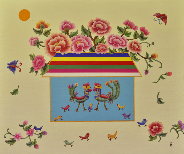 Sook Jung Kim, ‘Love is a flowering house, 오랜여행-사랑이꽃피는집’, 2016, Gallery Jari Art