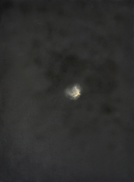 Kerstin Paillard, ‘Moon II’, 2019, Drawing, Collage or other Work on Paper, Pigments on handmade torn deckle edges paper, BBA Gallery