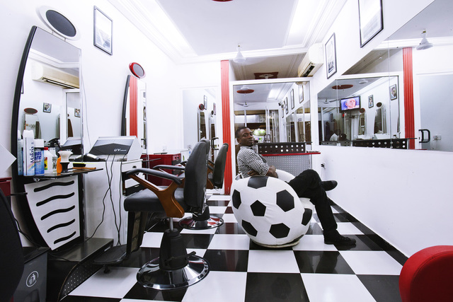 Andrew Esiebo, ‘Barbers, Accra #7’, 2012, Tiwani Contemporary