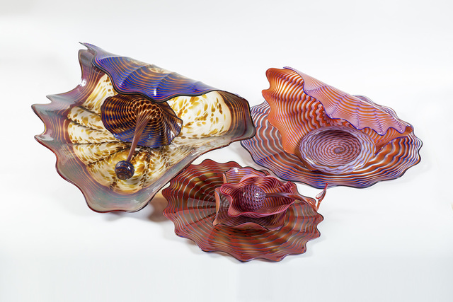 Dale Chihuly, ‘9 Piece Pozzuoli Earth Persian Set one of Kind Massive 30" Diameter’, 1989, Sculpture, Glass, Modern Artifact