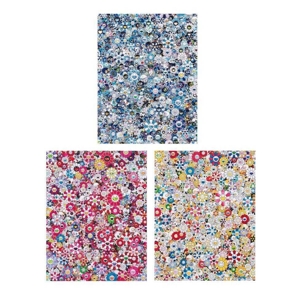 Takashi Murakami - Zero one, skull flower blue et Circus