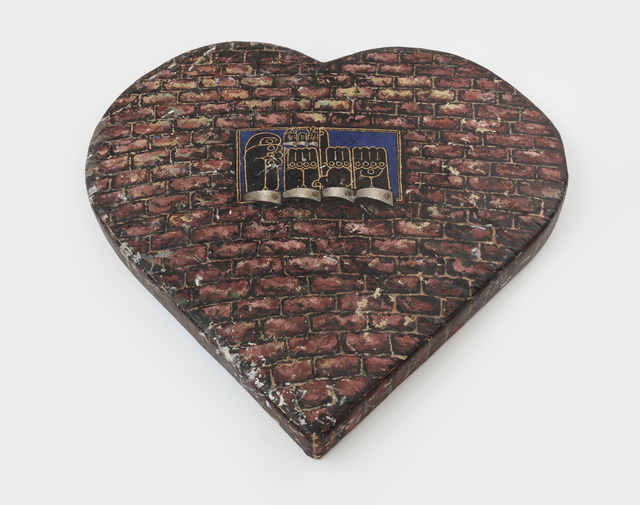 Martin Wong, ‘Untitled’, ca. 1986, Sculpture, Heart-Shaped Pillow Sculpture, Acrylic on Canvas, Stuffing, P.P.O.W
