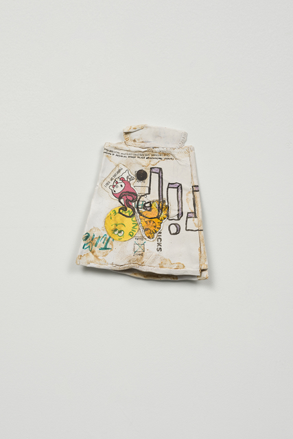 Kristen Morgin, ‘(Tips Cup)’, 2015, Sculpture, Unfired clay, paint, ink, marker and roofing tack, Anthony Meier Fine Arts
