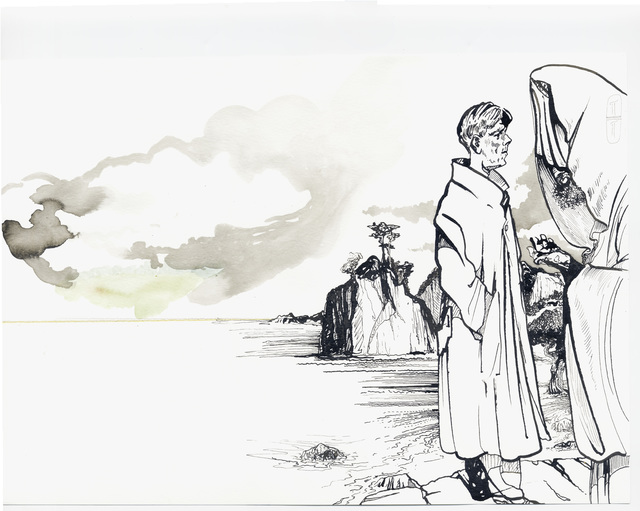 Pavel Pepperstein, ‘Untitled (Illustration for the book The Secret of our Time)’, 2012, Drawing, Collage or other Work on Paper, Watercolour, ink and marker on paper, KEWENIG