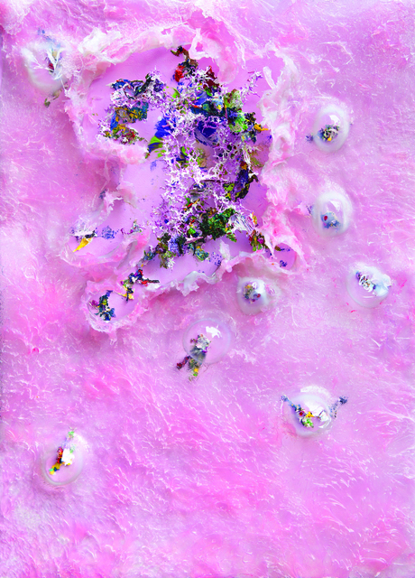 Aljoscha, ‘Painting from Purple Series #06 ’, 2017, Painting, Oil, silicone, acrylic on cardboard, Anna Nova Gallery
