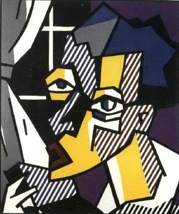 Roy Lichtenstein - The student from the series 'Expressionist Woodcut'