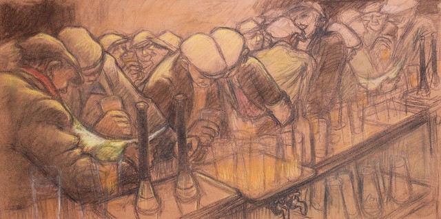 Norman Cornish, ‘Busy bar’, Castlegate House Gallery