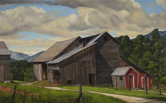Luigi Lucioni, ‘The Weathered Barn’, 1947, Painting, Oil on canvas, Questroyal Fine Art