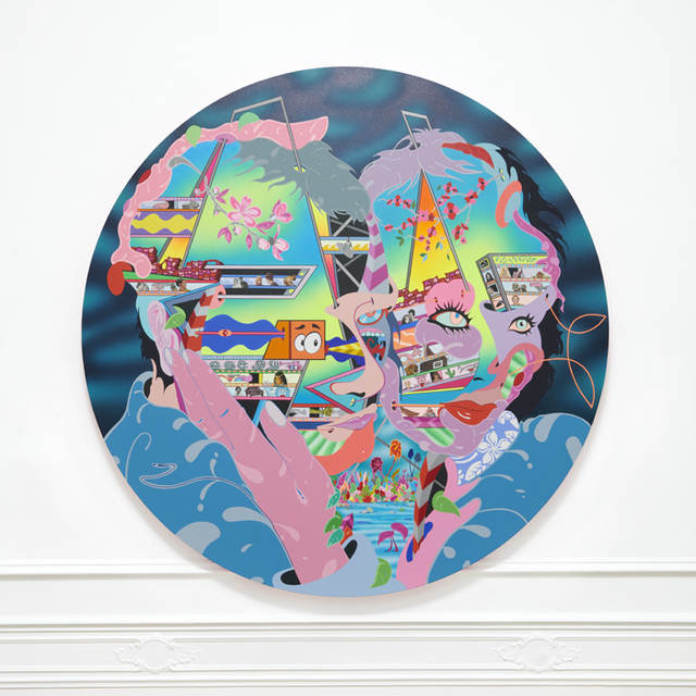 Erik Parker, ‘Ice Breaker’, 2019, Painting, Acrylic and collage on canvas, Stems Gallery