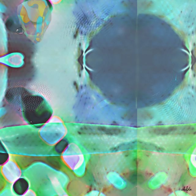 Chalda Maloff, ‘Navigating by Moonlight’, 2017, Mixed Media, Digital painting, archival pigment inks on paper, face-mounted to acrylic sheet, bG Gallery