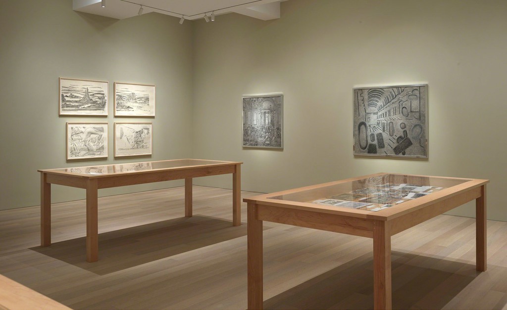 Installation view. Artwork © 2019 Richard Artschwager / Artists Rights Society (ARS), New York. Photo: Rob McKeever. Courtesy Gagosian. Installation view. Artwork © 2019 Richard Artschwager / Artists Rights Society (ARS), New York. Photo: Rob McKeever. Courtesy Gagosian.