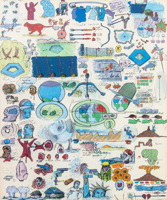 Öyvind Fahlström, ‘Notes 2 (WC'S)’, 1970, Hindman