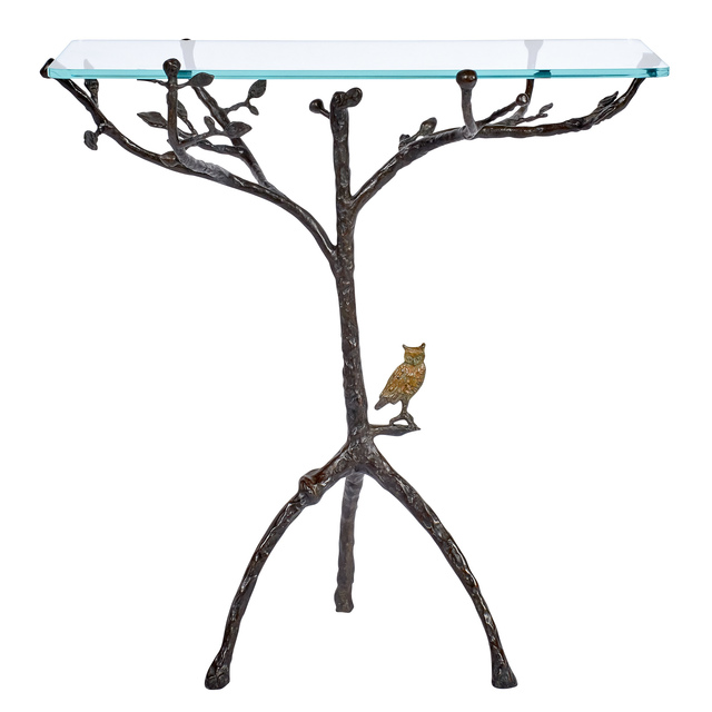 ‘Diego Giacometti Patinated Bronze and Glass Gueridon-Arbre au Hibou’, Design/Decorative Art, Doyle
