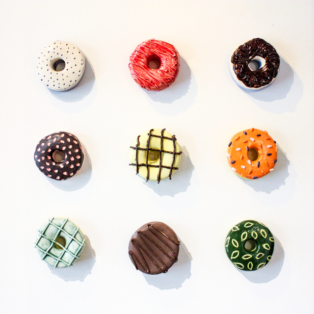 Liv Antonecchia, ‘Spring Mix Donut Set’, Sculpture, Stoneware clay and ceramic glaze, Miller Gallery Charleston