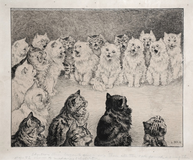 Startled Cat by Louis Wain Art Print for Sale by Art Bubble