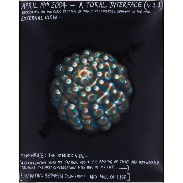 Keith Tyson, ‘Studio Wall drawing: A toral interface (V.1.1.) represting an isotrophic cluster of torus multiverses spinning in the void...’, PIASA