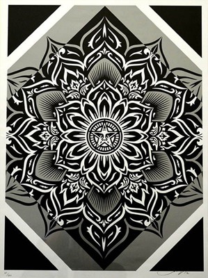 Shepard Fairey, ‘Lotus Diamond Silver’, 2012, Black Book Gallery
