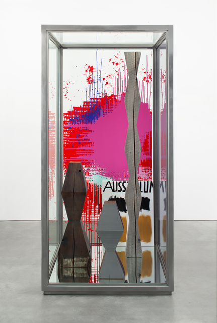 Josephine Meckseper, ‘Theory of Progress’, 2013, Sculpture, Acrylic on wood, acrylic on Plexiglass, and pigment print on anodized aluminum in stainless steel and glass vitrine, PROYECTOS MONCLOVA