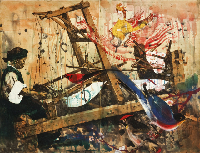 Hung Liu, ‘Woman Working the Loom’, 1999, Rachael Cozad Fine Art