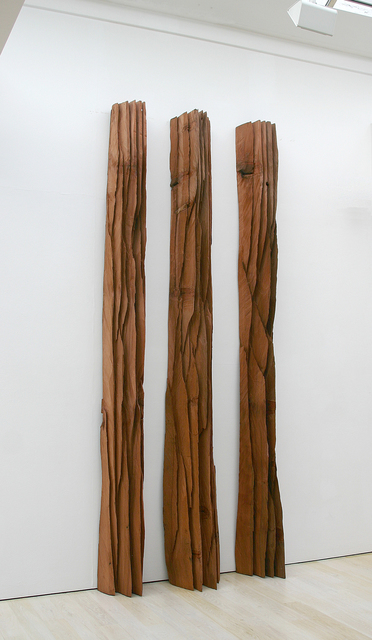 David Nash, ‘Three Red Columns: Deepcut’, 2010, Annely Juda Fine Art