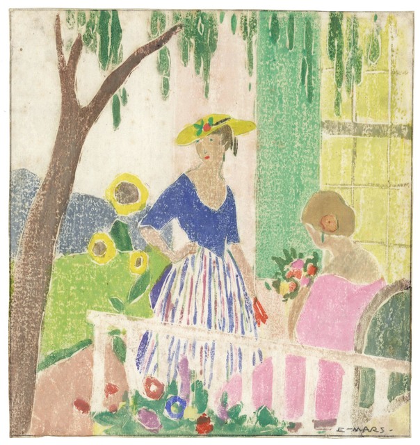 Ethel Mars, ‘In the Garden.’, ca. 1916, The Old Print Shop, Inc.