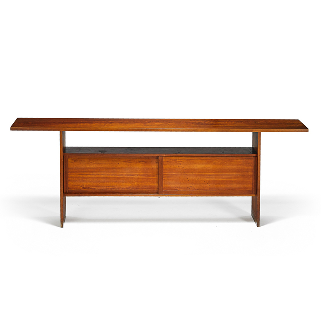 George Nakashima, ‘Rare custom console table/cabinet, New Hope, PA’, 1955, Rago