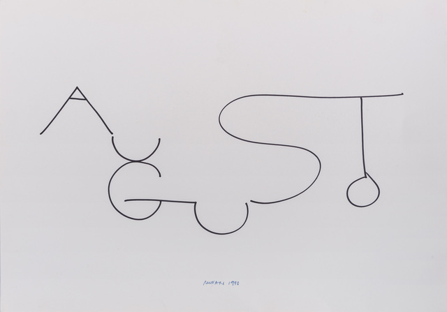Bruno Munari, ‘Augusto’, 1990, Drawing, Collage or other Work on Paper, Marker on cardboard, ArtRite