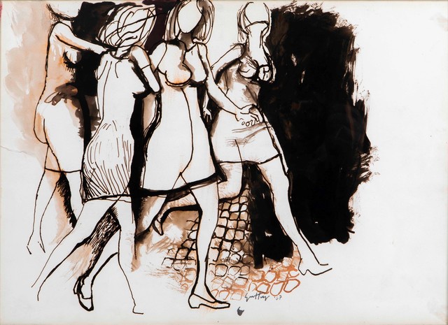 Renato Guttuso, ‘Untitled’, 1967, Drawing, Collage or other Work on Paper, Ink and watercolor on paper, Cambi