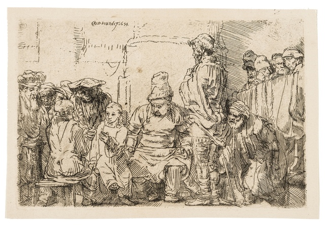 Rembrandt van Rijn, ‘Christ Disputing with the Doctors: A Sketch’, 1652, Print, Etching and drypoint, Forum Auctions