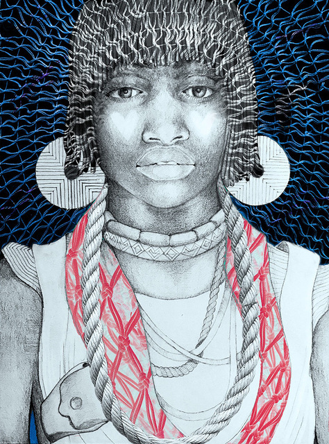 Lauren Clayton, ‘Queen Bee’, 2019, Print, Digital collage with original drawing, SHIM Art Network