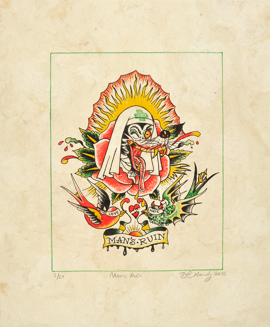 Don Ed Hardy, ‘Man's Ruin’, 2016, Shark's Ink.