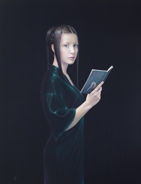 Salustiano, ‘Anna Reading’, 2018, Painting, Oil, Natural Pigments and Acrylic Resin on Canvas, BHAK