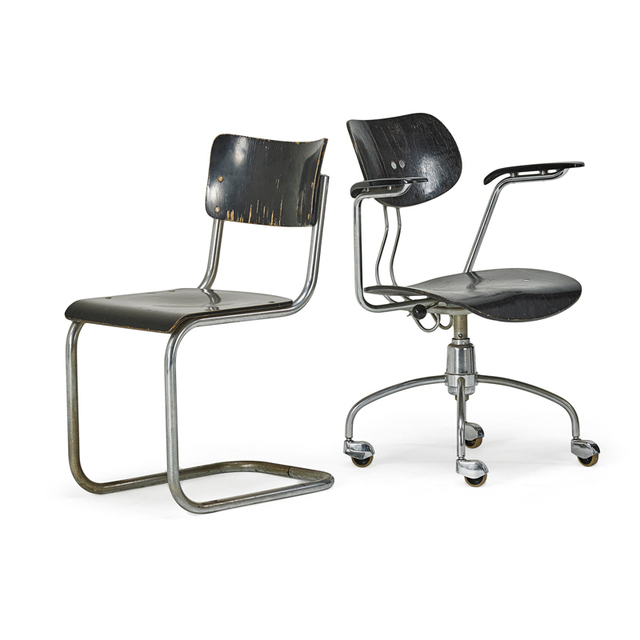 Mart Stam, ‘Armchair And Side Chair, Austria’, 20th C., Rago/Wright