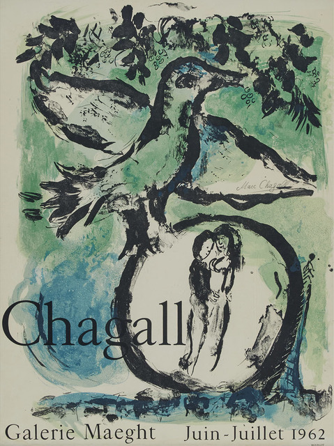 Marc Chagall, ‘L’Oiseau Vert (The Green Bird), 1962 (Poster: Chagall Galerie Maeght Juin-Juillet 1962)’, Waddington's