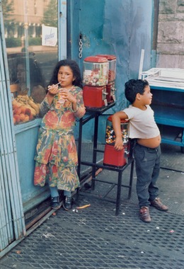 Helen Levitt, ‘Untitled, (Children with Gumball Machine)’, 1971, Robert Klein Gallery
