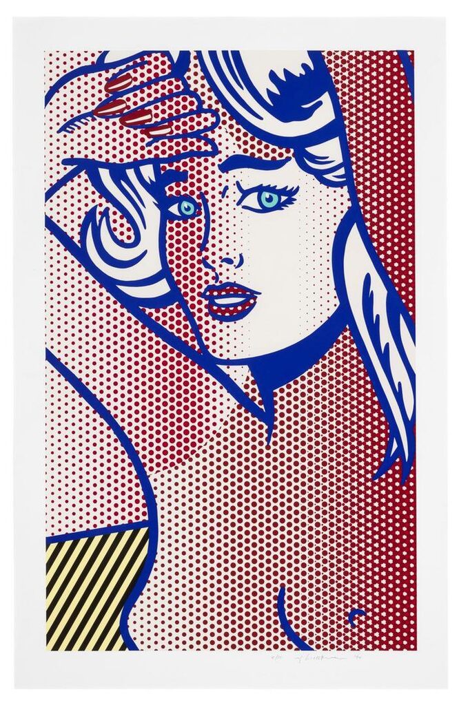 Roy Lichtenstein - Nude with Blue Hair, State I