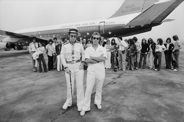 Terry O'Neill, ‘Elton John Dodger Stadium, Aeroplane’, 1975, Mouche Gallery