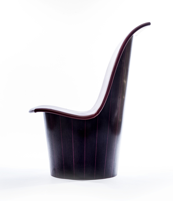 Michael Hurwitz, ‘Tapered Oval Chair’, 2019, Design/Decorative Art, Wenge, purpleheart, leather, Wexler Gallery