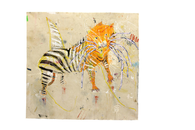 Richard Mason, ‘SKINS’, 2019, Painting, Acrylic, pencil, pen, crayon and oil on canvas, 99 Loop Gallery