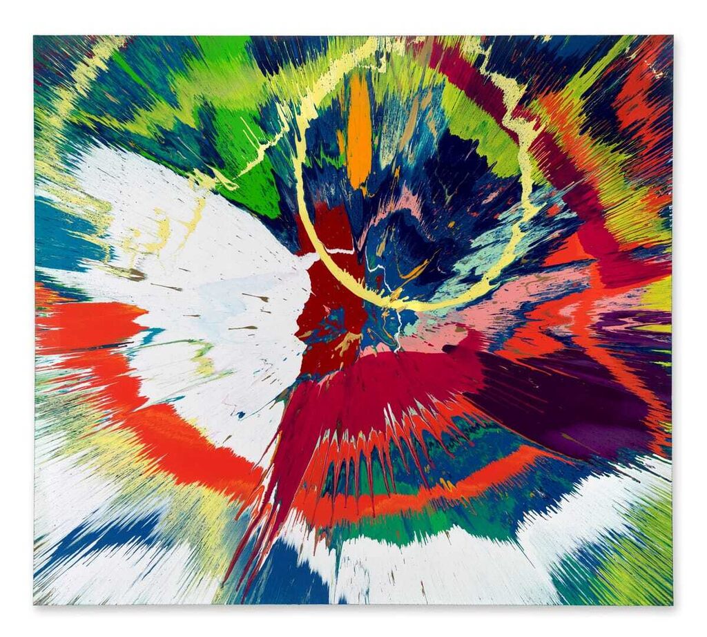 Damien Hirst - Beautiful Scary Clown in a Rockabilly Town Painting