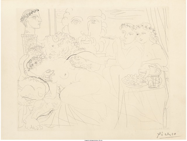 Pablo Picasso, ‘Minotaure caressant une femme, pl. 84, from La Suite Vollard’, 1933, Print, Etching on Montval laid paper, Heritage Auctions