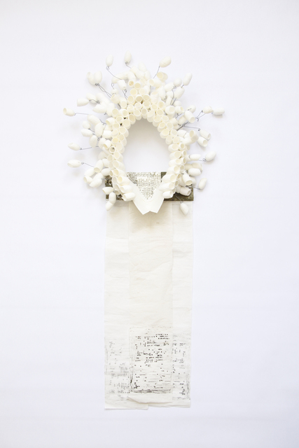 Radoslava Hrabovska, ‘The Life Phase of a Woman Full of Hope’, 2019, Mixed Media, Silk Cocoons, Printed Handmade Paper, Gallery 1202