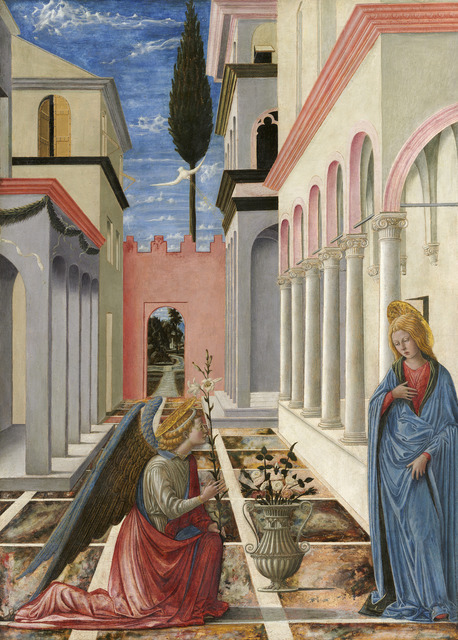 Fra Carnevale, ‘The Annunciation’, ca. 1445/1450, Painting, Tempera on panel, National Gallery of Art, Washington, D.C.