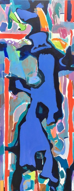 Abbe Resnick, ‘Nightly Stroll’, 2017, Painting, Acrylic on canvas with acrylic marker, InLiquid